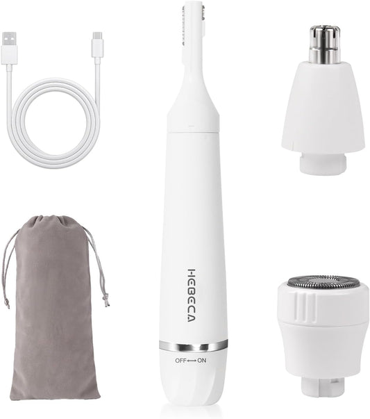 Rechargeable 3-in-1 Electric Trimmer – Face, Nose & Eyebrow Grooming Kit